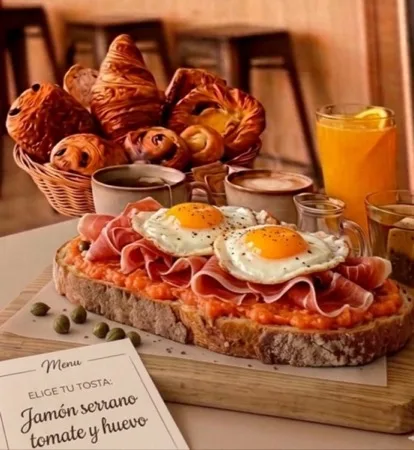 Jamón Serrano Tomate y Aguacate